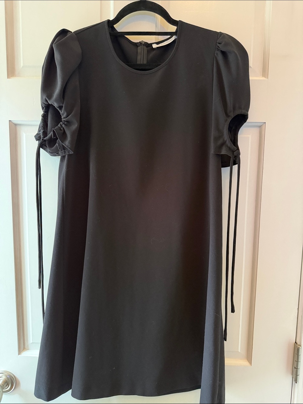 See By Chloe Black Short-Sleeve A-Line Dress
